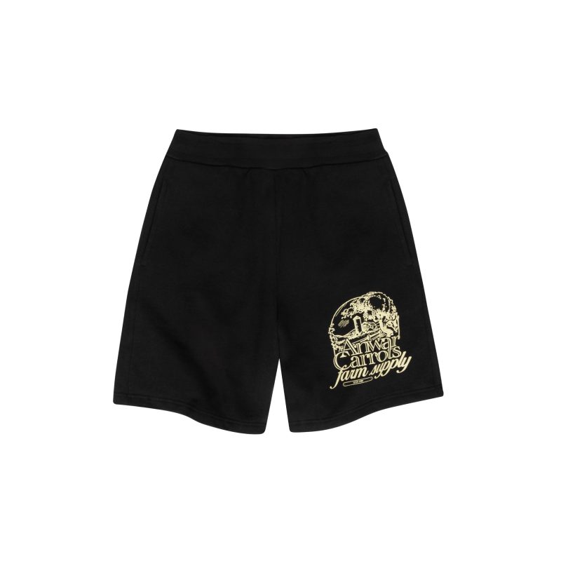 FARMSUPPLYSWEATSHORTSBLACK FRONT