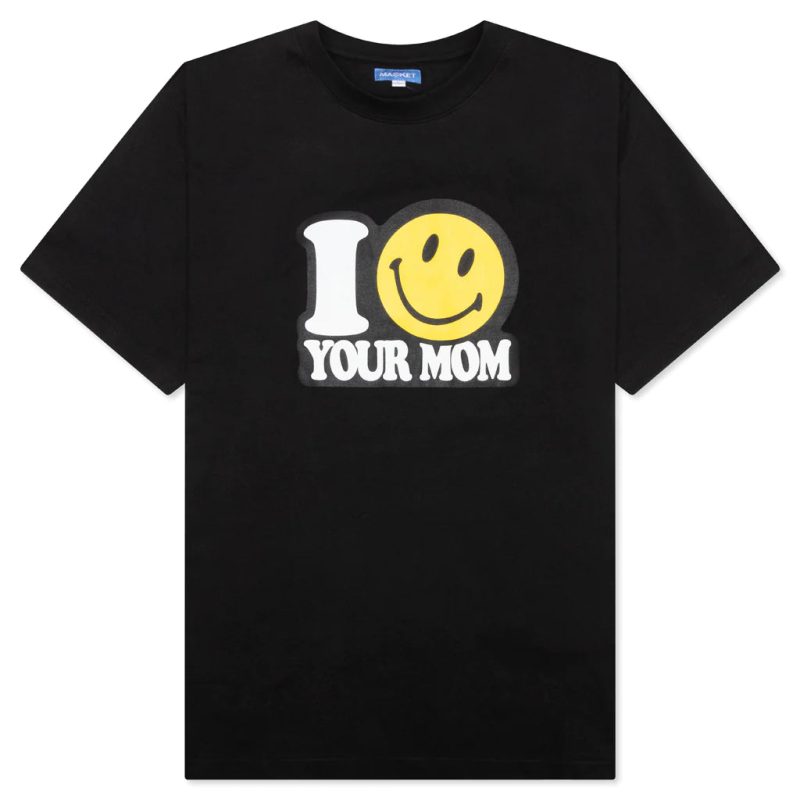 Smiley Your Mom T Shirt Black 399001775 BLACK 02 25 24 Feature KN