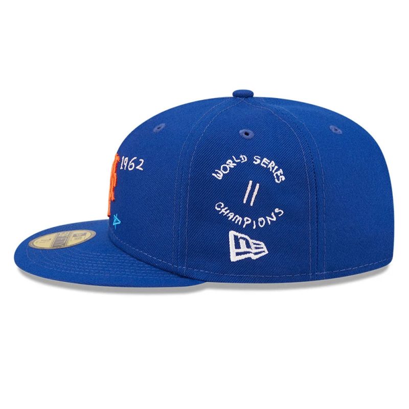 new york mets mlb scribble blue 59fifty cap 60243717 bottom 1